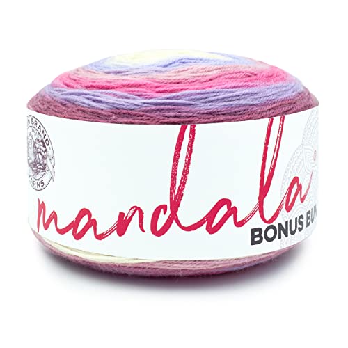 Lion Brand Yarn Mandala Bonus Bundle Garn, Garn zum Stricken, Häkeln und Basteln, 1 Kuchen, Holznymphe