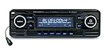 Caliber Retro Autoradio - Auto Radio Bluetooth USB - FM - 1 DIN Radio Auto - Autoradio mit Bluetooth Freisprecheinrichtung - Schwarz