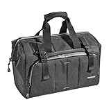 Mantona Kameratasche Doctor Bag (mit diversen Zusatztaschen innen und außen, mit entnehmbarer Kamerainnentasche, Schultergurt, Regenschutzhülle, geignet für DSLR und Systemkameras) schwarz