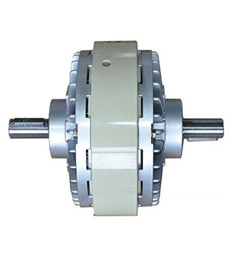 Huanyu Biaxial Magnetpulver Kupplung 24 V hochpräzise Schneiden Druck Spannungsregelung Magnetpulver Bremse Luftausdehnungswelle (2,5 kg)