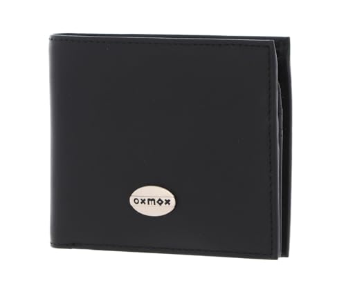 oxmox Leather - Querscheinbörse 6cc 12 cm RFID black