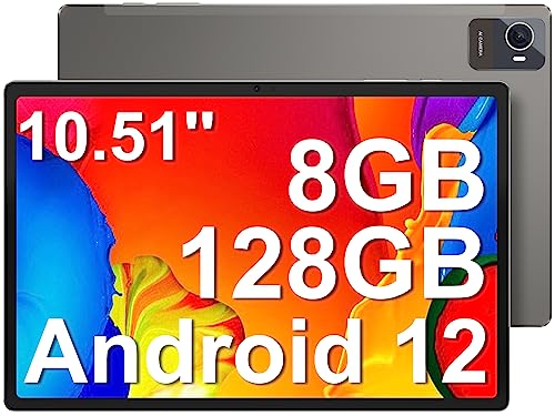 Jumper Gaming Tablet 10,51 Zoll, 8 GB RAM 128 GB ROM Tablet Android 12, T616 Octa-Core, Dual SIM, 4G LTE, 5G/2.4G WiFi, 4 Speaker, 1920 x 1200 IPS FHD, BT5, Kamera 13 MP, Typ C, 7000 mAh, 2023