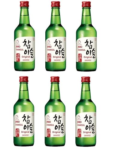 bick.shop® 6x Soju 360ml Korea original 12-21% Vol Alk. Branntwein Reiswein koreanischer Wodka Jinro (Original)