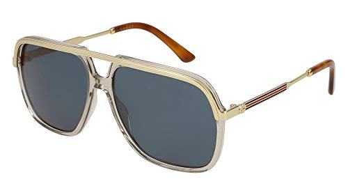 Gucci Unisex-Erwachsene GG0200S 004 Sonnenbrille, Braun (4/Bluee), 57