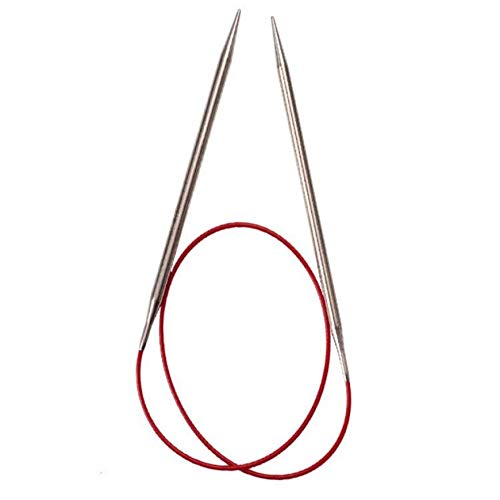 ChiaoGoo CG7060-10.75 Circular Knitting Needle, Silver, Red, One Size