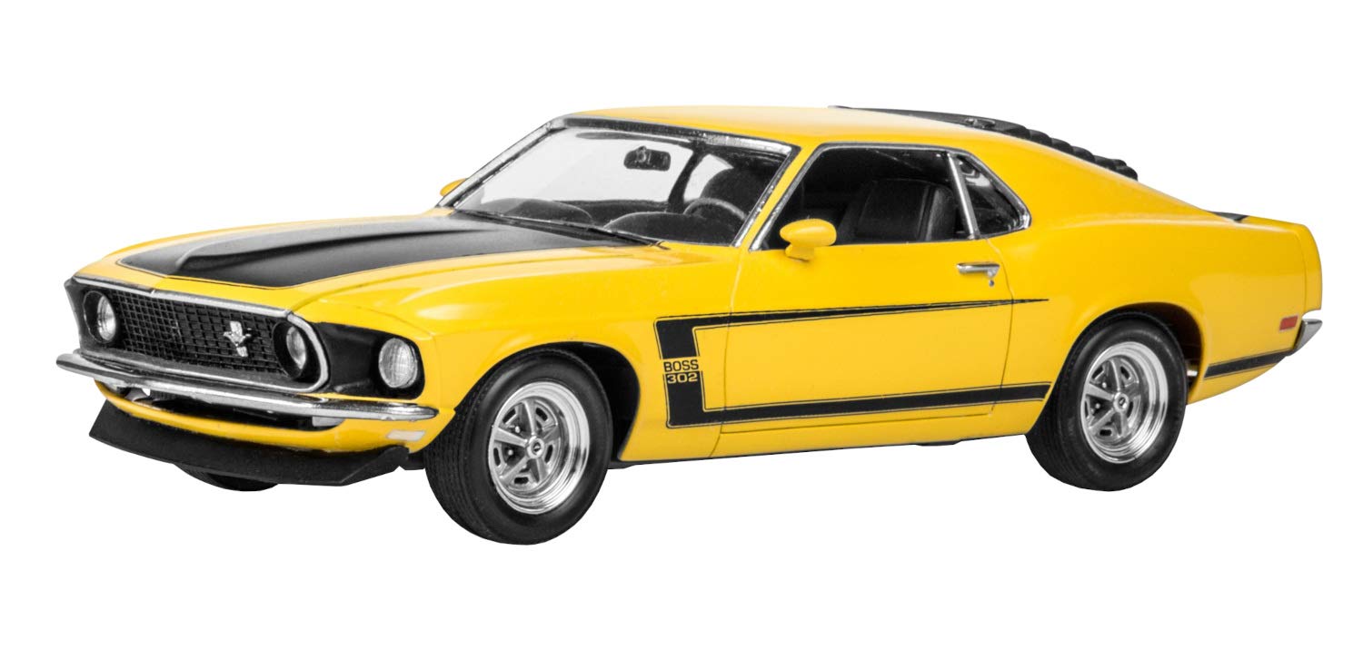 Revell 85-4313 14313 `69 Boss 302 Mustang detailgetreuer Modellbausatz, Autobausatz 1:25, bunt