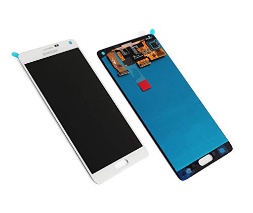Handyteile24 ✅ LCD AMOLED Display Touchscreen Bildschirm Inkl Klebestreifen Weiß - GH97-16565A für Samsung Galaxy Note 4 N910F N910