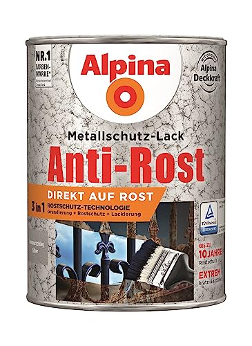 Alpina Metallschutz-Lack Hammerschlag 2,5 l, silber
