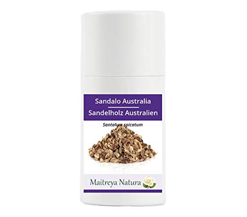 Maitreya Natura Ätherisches Öl biologisch SANDELHOLZ AUSTRALIEN, 100% naturrein, 2ml - Aromatherapie, Diffusor, Massage, Kosmetik - kontrollierte und zertifizierte Qualität, cruelty free, vegan