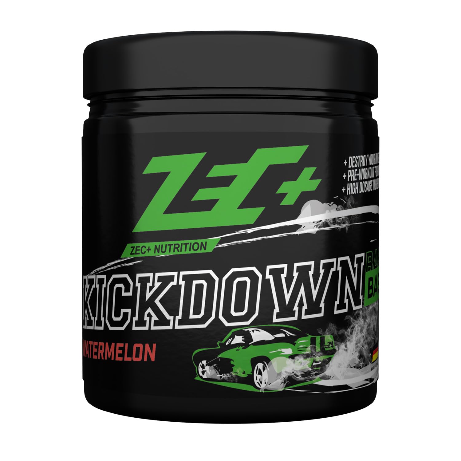 Zec+ Nutrition Kickdown - Pre Workout Shake mit Aminosäuren - Watermelon 380gr