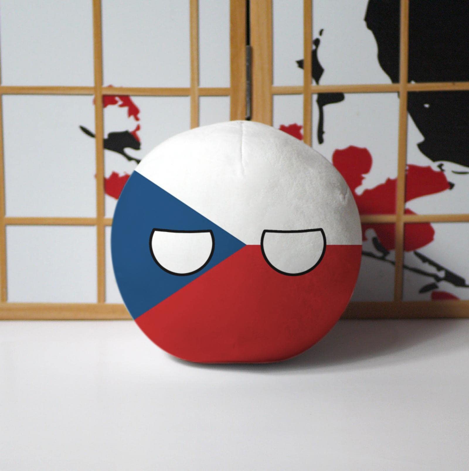 Polandball Countryball Plüschpuppe, Cosplay Ukraine Spanien Portugal Polen Ball Stofftier Anhänger Mini Kissen, Anime Fan Cssr