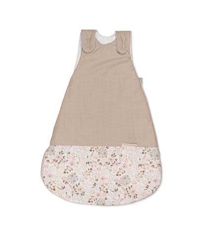ULLENBOOM Sommerschlafsack Baby Rosa Blüten (Made in EU) - Aus OEKO-TEX Materialien - 0,5 TOG, Schlafsack für Babys und Neugeborene, Größe: 68/74