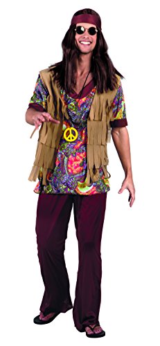 Boland - Kostüm Hippie Men für Erwachsene, Kostümset für Karneval, Faschingskostüme Männer, Flower Power Verkleidung