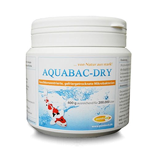 pondovit Aquabac-Dry - hochkonzentrierte Starterbakterien, Filterbakterien,Koi, Teich, 400 g