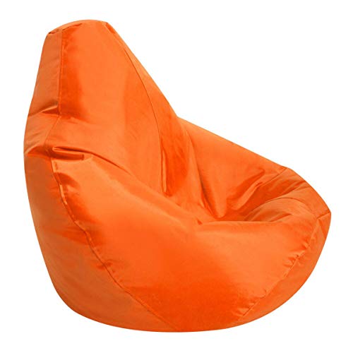 LDIW Sitzsack Bezug Hlle ohne Fllung, Highback Sitzsackhlle aus Wasserdichter Oxford Stoff für Kinder 75x85cm,Orange