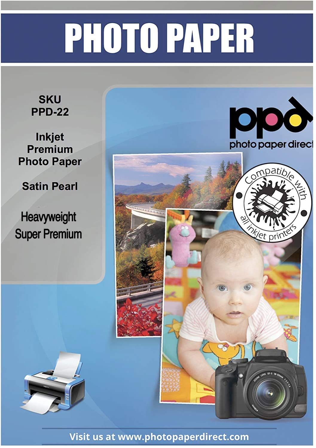 PPD 20 x A3 Inkjet Fotopapier 280g Satin Premium Plus Wasserfest, Sofort Trocken PPD-22-20