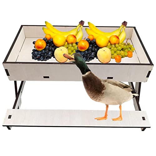 LYNSAY Picknicktisch für Hühner, Picknick-Futterstation für Huhn, leicht zu reinigen, für Huhn, Vogel, Eichhörnchen, Kaninchen, Enten, Haustiere