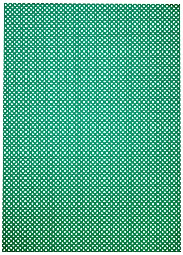 folia 5905 - Fotokarton grün mit weißen Punkten, 50 x 70 cm, 10 Bogen, beidseitig bedruckt - zum Basteln und kreativen Gestalten von Karten, Fensterbildern und für Scrapbooking