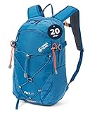 Terra Peak Flex 20 Premium Wanderrucksack 20L mit YKK Reißverschluss und wasserdichtem 3D Air Mesh Polyester Trekkingrucksack Daypack Trinksystem abnehmbarer Hüftgurt (20L, Blau)