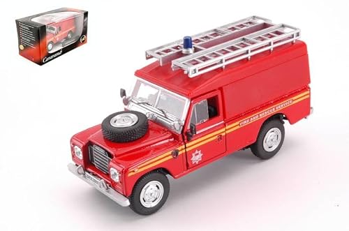 Cararama Modell in Scala kompatibel mit CON Land Rover Serie III 109 Feuerwehr 1:43 CACR039