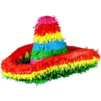 Pinata Sombrero, bunter Hut, Geburtstagspinata zum Schlagen, 40cm
