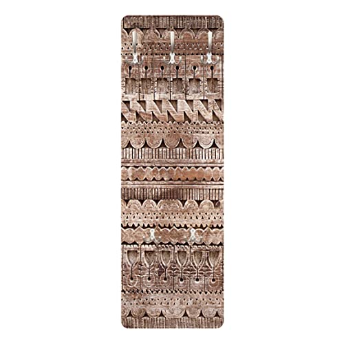 Garderobe - Alte verzierte marokkanische Holztür in Essaouria 139 x 46cm