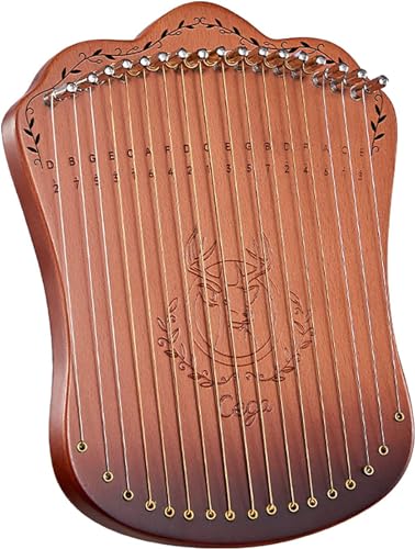 Lyre Harfe mit Stimmschlüssel, 17 Saiten, tragbare Leierharfe, Massivholz, Musikinstrument mit Stimmtasten, für Anfänger, Kinder, Erwachsene, C