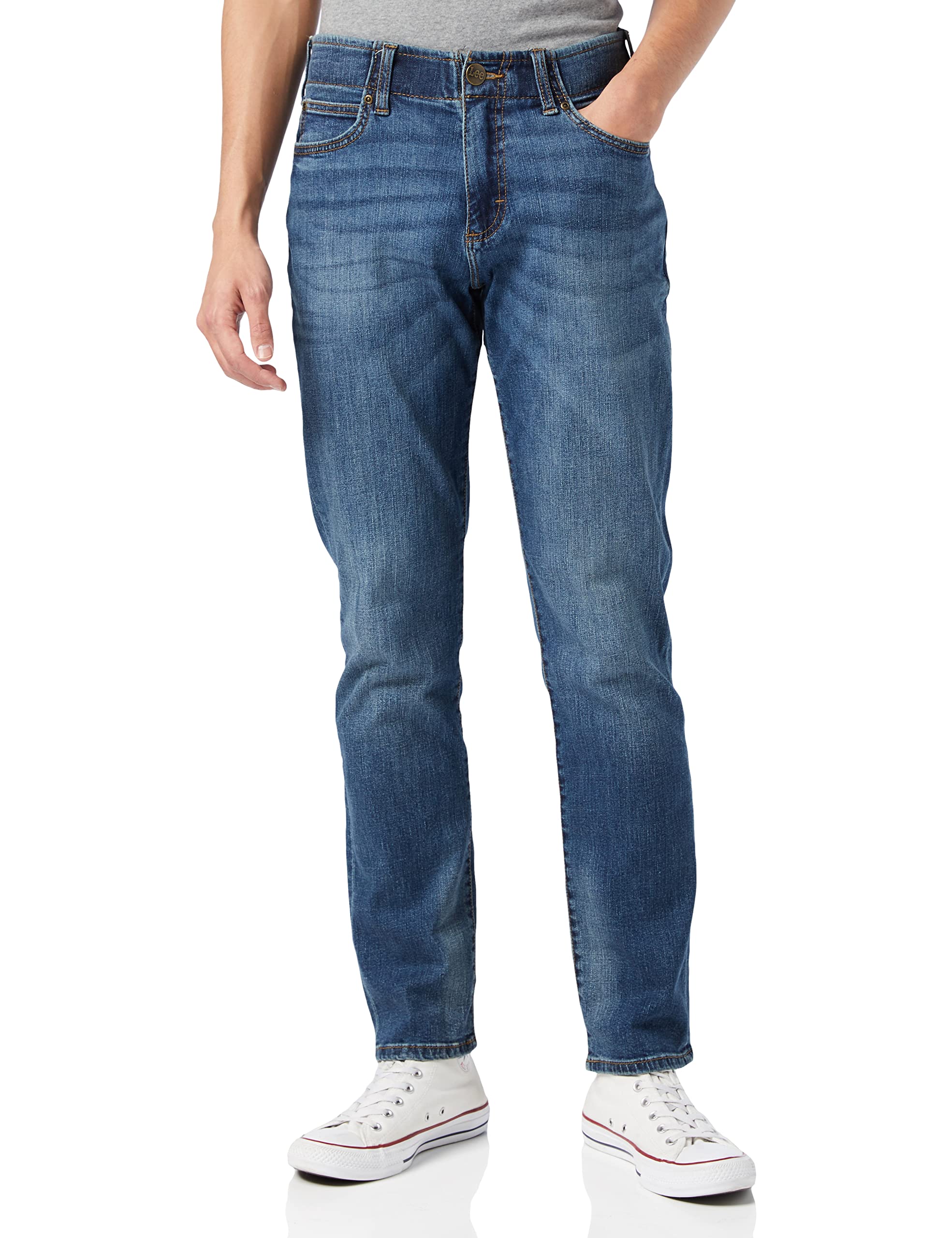 Lee Herren Straight Fit Xm Extreme Motion Jeans, Maddox, 34W / 34L