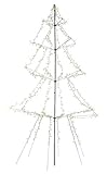 zeitzone LED Lichterbaum Außen 300 cm Weihnachtsbaum 600 LED Warmweiß Schnellmontage Timer Dimmbar
