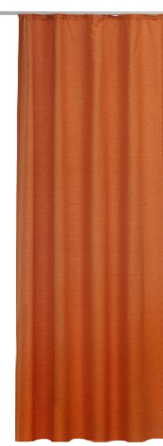 Haus und Deko Übergardine blickdicht Vorhang elegant meliert Kräuselband Gardine B/H ca. 140x245 cm #311 (rost, Übergardine Kräuselband)