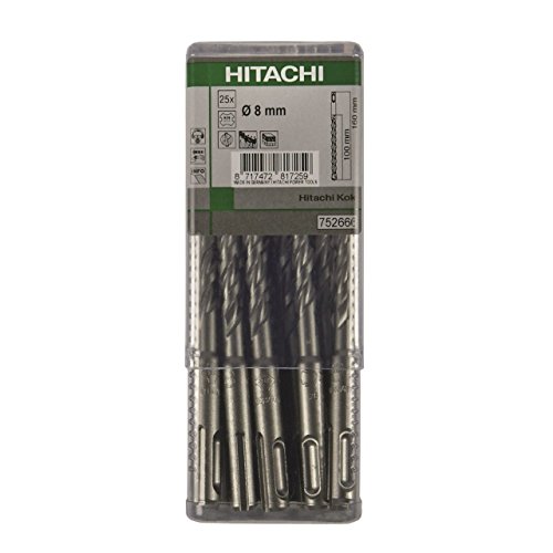 Hitachi Profi 782673 – Multipack 25 2 Schneiden Bohrer SDS-Plus 8 x 110 mm Länge Util 50