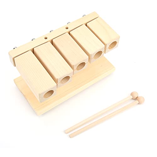 Music Percussion Block, Clear Texture Wood Rhythm Blocks with Mallets for Opera Ensemble for Temples