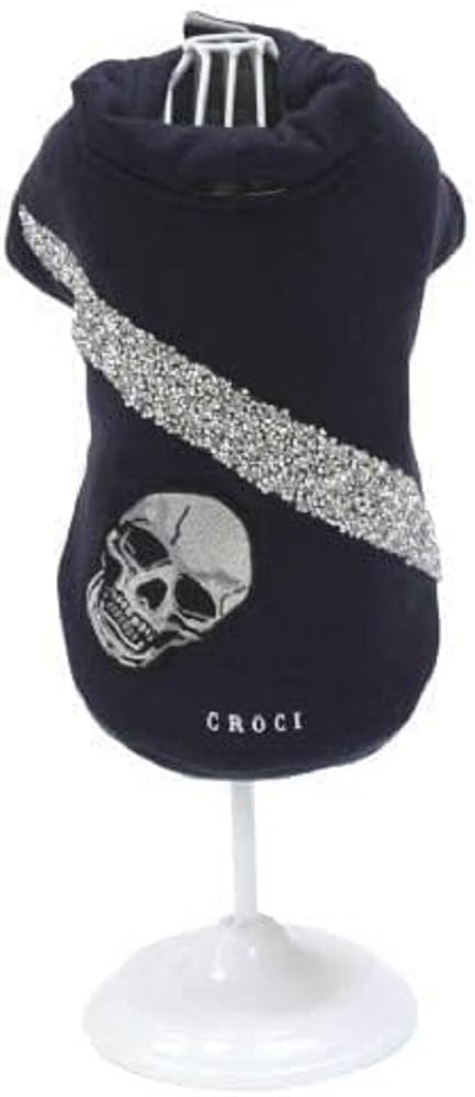 Croci C7374904 Sweatshirt Für Hunde, Shine'N Skull, 25 cm