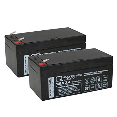 Q-Batteries Ersatzakku für Treppenlifte und Patientenlifter 24V 3,4Ah (2 x 12V)