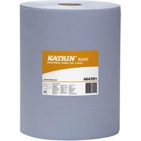 2 Rollen Katrin Basic Industrial towel XXL 2 Blue (Art-Nr.: 464309) Putztuchrolle / Werkstattrolle 2-lagig, 1000 Blatt, blau, Format: 36x38cm