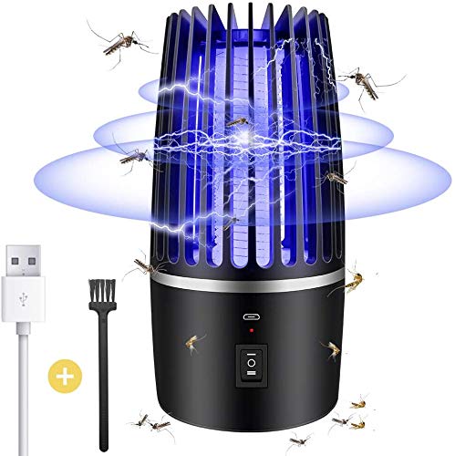 Insektenvernichter Elektrisch, 2 IN 1 Elektrisch Mückenlampe, Insektenfalle Moskito Killer mit UV-Lampe, Elektrische Mückenfalle Moskito Killer für Schlafzimmer Camping Garten Innen und Aussen