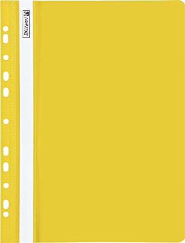 Baier & Schneider Brunnen 102015210, Schnellhefter für A4, kräftige Kunststofffolie (PVC), 25 Stück gelb