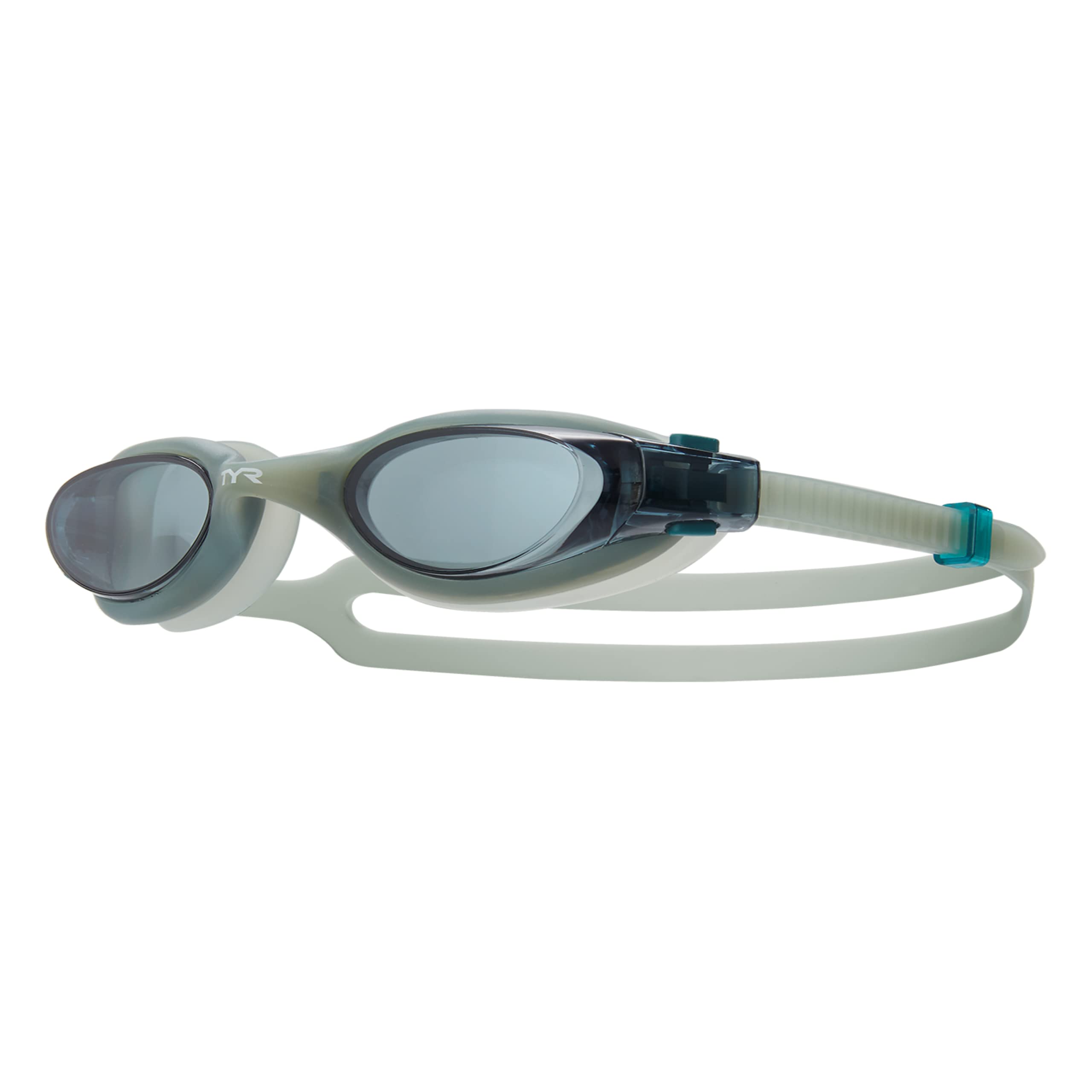 TYR Vesi Adult Swim Goggles, Smoke/sage, one size