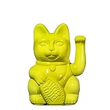 DONKEY Lucky Cat Special Edition | Miami Nights Glossy Yellow - Glänzend gelbe Winkekatze in hochwertiger Geschenkverpackung