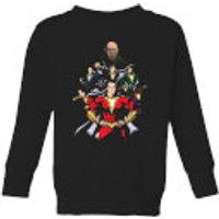 Shazam Team Up Kids' Sweatshirt - Black - 5-6 Jahre - Schwarz