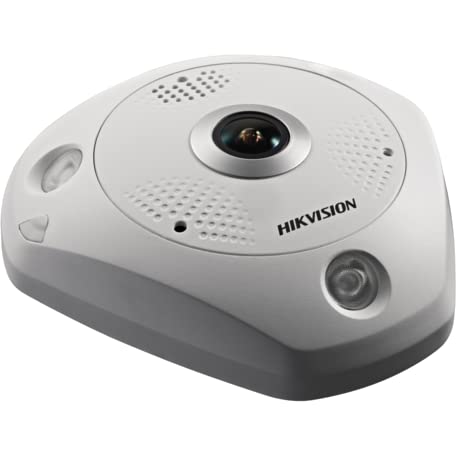 Hikvision DS-2CD6365G0-IS(1.27mm)(B)(O-STD) Hemispheric Überwachungskamera mit 6 Megapixel, bis zu 15m Beleuchtung, professionelle Überwachungskamera