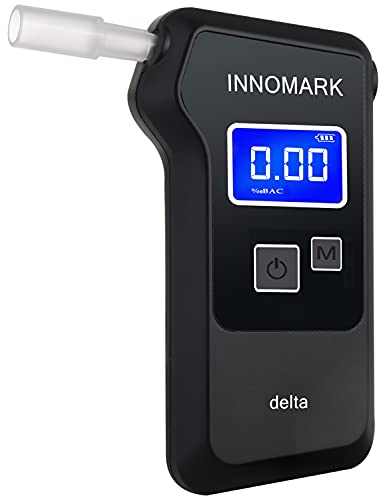 Innomark Delta Alkotester - Digitaler Alkohol-/Promilletester - Polizeigenauer Alkoholtester - Einfache Bedienung