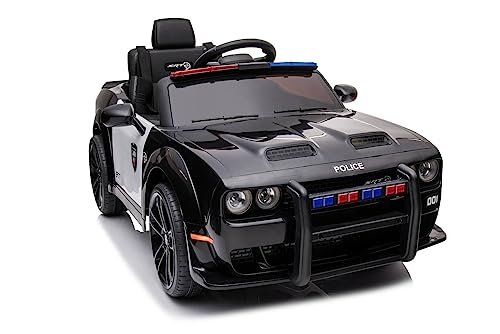 Kinderfahrzeug - Elektro Auto Dodge Challenger Polizei lizenziert - 12V Akku,2 Motoren- 2,4Ghz Fernsteuerung, MP3