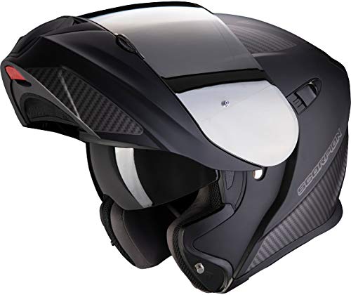 Scorpion EXO 920 Flux Klapphelm Schwarz Matt/Silber XL (60/61)