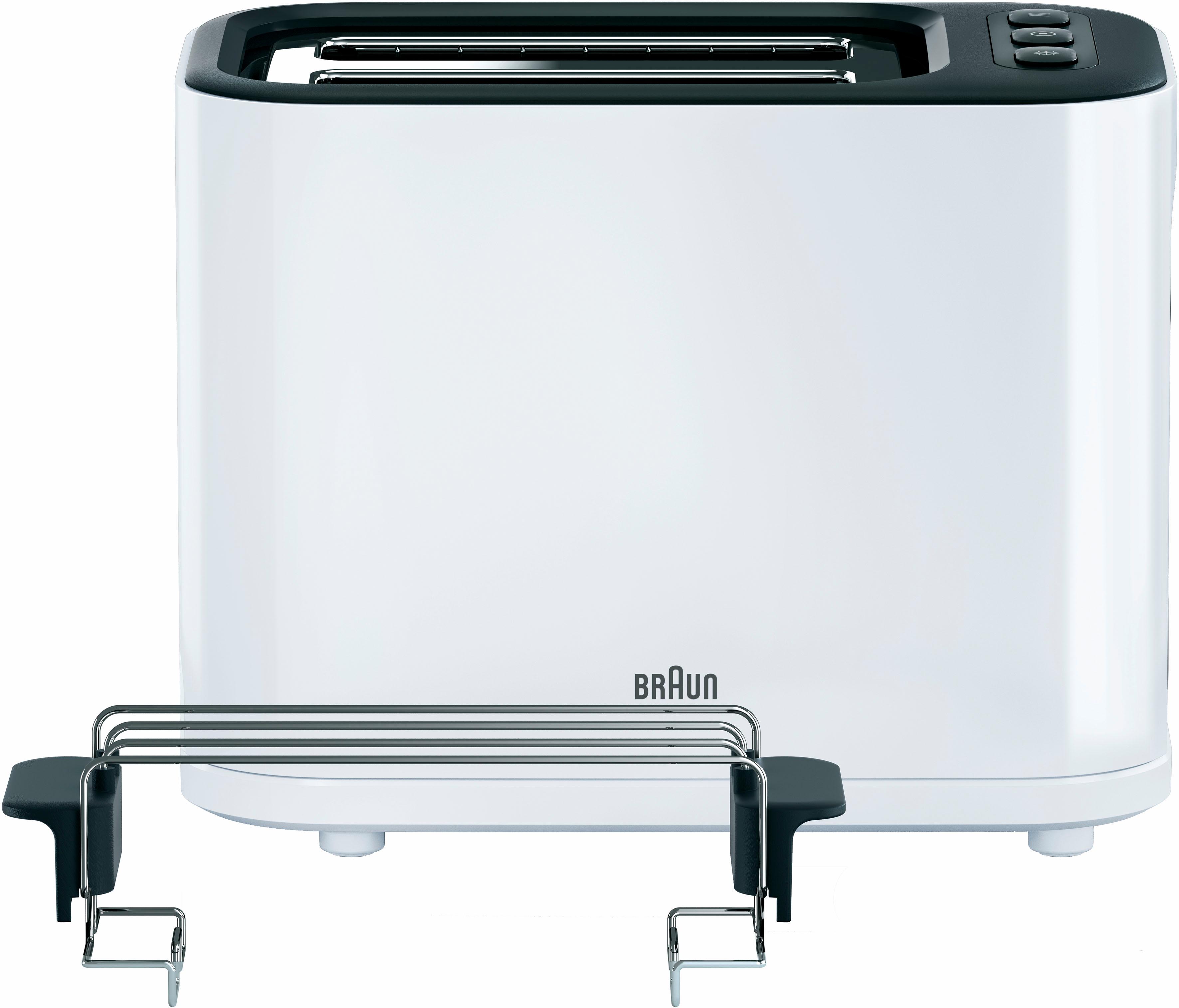 Braun Toaster "HT 3010 WH", 2 kurze Schlitze, für 2 Scheiben, 1000 W 2
