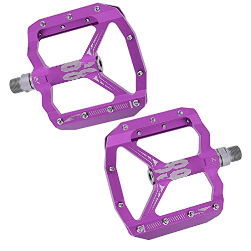 Mountainbike-Pedale, leichte DU-Lager-Aluminiumlegierung-Fahrradpedale für Mountainbikes(Violett)