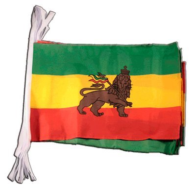 Fahnenkette Flaggen Äthiopien alt 30x45cm, Länge 9 m