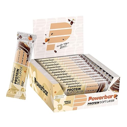 Powerbar - Protein Soft Layer - Vanilla Toffee - 12x40g - proteinreich - palmölfrei