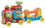 VTech Baby ABC-Eisenbahn – Rutschfahrzeug, Zieh- oder Laufwagen und Spielboard mit Zahlen, Buchstaben, Farben, Tieren und Musik – Für Kinder von 12-36 Monaten