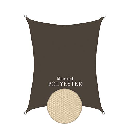 Sonnensegel wasserdicht Polyester 3x4m rechteckig Sonnenschutz - anthrazit